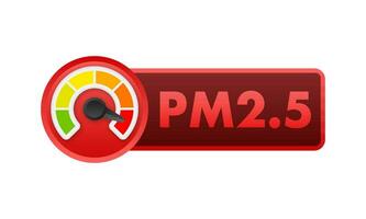luft förorening ikon, pm 2,5. förebyggande tecken. vektor stock illustration