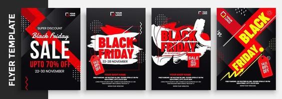 Black Friday Sale Flyer Design mit Luftballons und Konfetti vektor