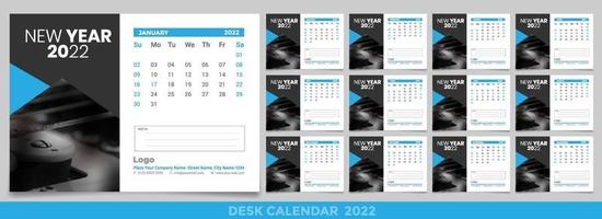 kalender 2022 vecka start söndag företags design mall vektor