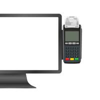 pos Tablette Computers, Kasse registrieren Ausrüstungen. Geschäft Vektor Symbol