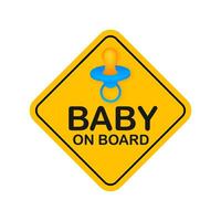 Baby auf Tafel. Warnung Symbol. Vektor Lager Illustration