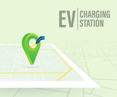 elektrisk bil laddning. ev station. fordon stående vektor