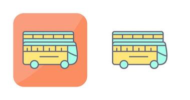 dubbel- buss vektor ikon