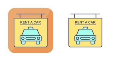 Mieten Sie ein Auto-Vektorsymbol vektor