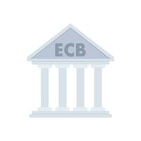 ecb europeisk central Bank. central Bank och nationell finansiell institution. vektor stock illustration