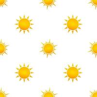 realistisch Sonne Muster zum Wetter Design auf Weiß Hintergrund. Vektor Illustration