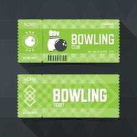 Bowling-Ticket-Karte modernes Elementdesign. Vektor-Illustration vektor
