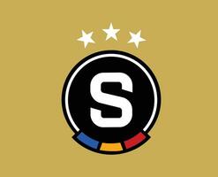 ac Sparta Prag Verein Symbol Logo Tschechisch Republik Liga Fußball abstrakt Design Vektor Illustration mit braun Hintergrund