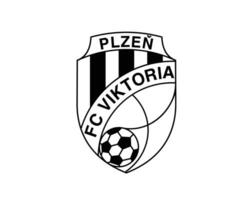 fc Viktoria plzen Verein Logo Symbol schwarz Tschechisch Republik Liga Fußball abstrakt Design Vektor Illustration