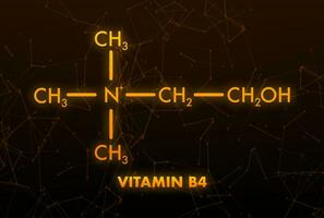 vitamin b4. vitamin b4 ikon strukturera. vektor illustration.