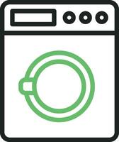 Waschen Maschine Symbol Vektor Bild. geeignet zum Handy, Mobiltelefon Apps, Netz Apps und drucken Medien.