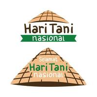 Hari Tani nasional Beschriftung und Dekoration vektor