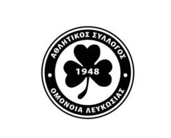 omonia nikosia klubb symbol logotyp svart cypern liga fotboll abstrakt design vektor illustration