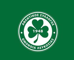 omonia nikosia klubb symbol logotyp cypern liga fotboll abstrakt design vektor illustration med grön bakgrund