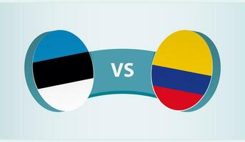 Estland gegen Kolumbien, Mannschaft Sport Wettbewerb Konzept. vektor