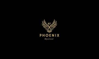 Phönix Vogel minimalistisch Logo vektor