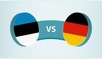 Estland gegen Deutschland, Mannschaft Sport Wettbewerb Konzept. vektor