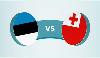 Estland gegen Tonga, Mannschaft Sport Wettbewerb Konzept. vektor