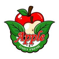 Apfel Obst Logo Design Sammlung vektor