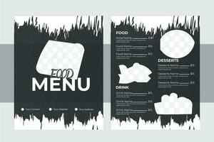 modern Restaurant Speisekarte Karte Design Vorlage vektor