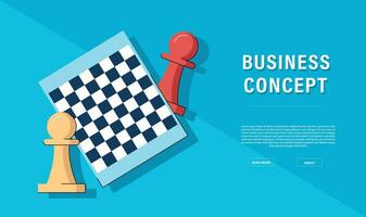 schackbräde företag strategi begrepp. vektor illustration