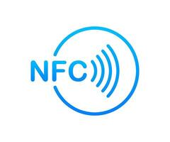 kontaktlös trådlös betala tecken logotyp. nfc teknologi. vektor stock illustration