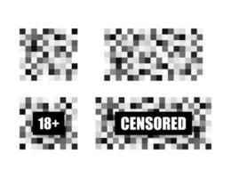 Pixel zensiert unterzeichnen. schwarz zensieren Bar Konzept. Vektor Illustration.