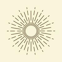 Sunburst einstellen Gold Stil isoliert auf Hintergrund zum Logo, Emblem, Logo, Schild. Feuerwerk Explosion, Stern. Vektor Lager Illustration