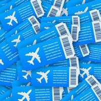 Fluggesellschaft Tickets oder Einsteigen bestehen Innerhalb von Besondere Bedienung Umschlag. Vektor Lager Illustration.