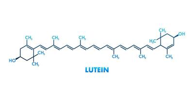 Lutein Formel. Lutein Gelb Orange Pflanze Pigment Molekül vektor