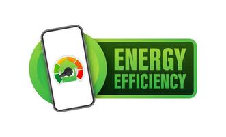 Grün Energie Effizienz. Vektor Logo. Diagramm Konzept. Grün Energie Hintergrund.