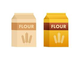 Mehl Pack Symbol. Futter Tasche, Brot Mehl. Vektor Lager Illustration