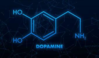 abstrakt ikon med dopamin formel. dopamin formel. vektor