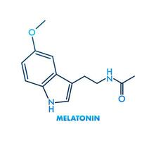 3d Melatonin Formel auf Weiß Hintergrund. isoliert Vektor Illustration.