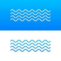 Welle Symbol mit Weiß Farbe auf Blau Hintergrund vektor