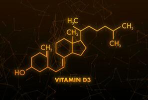 vitamin d3 formel, bra design för några syften. vektor illustration isolerat.