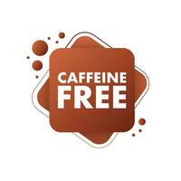 Koffein kostenlos Symbol. Kaffee Bohnen. Vektor Lager Illustration