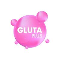 Glutathion chemisch Formel. reduziert Glutathion, gsh. Vitamin Lösung Komplex. Vektor Lager Illustration
