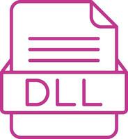 dll Datei Format Vektor Symbol