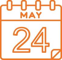 24 Maj vektor ikon