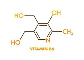 Vitamin b6 Formel zum medizinisch Design. Vitamin b6 Formel vektor