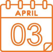 3 April Vektor Symbol
