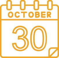 30 Oktober Vektor Symbol