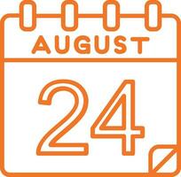 24 August Vektor Symbol