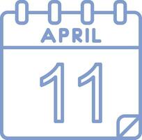 11 April Vektor Symbol