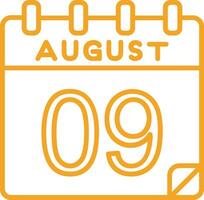 9 August Vektor Symbol