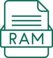 RAM Datei Format Vektor Symbol