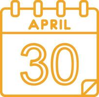 30 April Vektor Symbol
