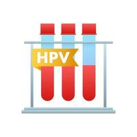 hpv Mensch Papillomavirus Impfung. hpv Verhütung. Vektor Lager Illustration