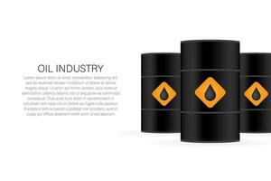 olja industri. tom realistisk svart olja tunna på vit bakgrund. vektor illustration.